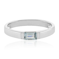 Anillo en plata con Aguamarina