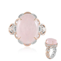 Anillo en plata con Morganita de Brasil (Gems en Vogue)