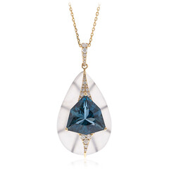 Collar en oro con Topacio azul de Londres (CIRARI)