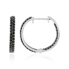 Pendientes en plata con Espinela negra