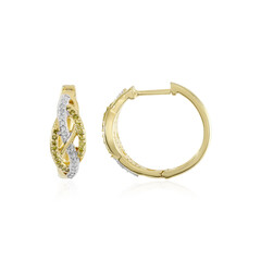 Pendientes en plata con Diamante amarillo PK