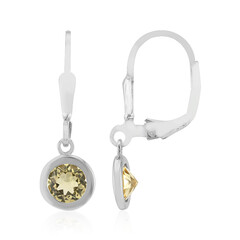 Pendientes en plata con Berilo amarillo