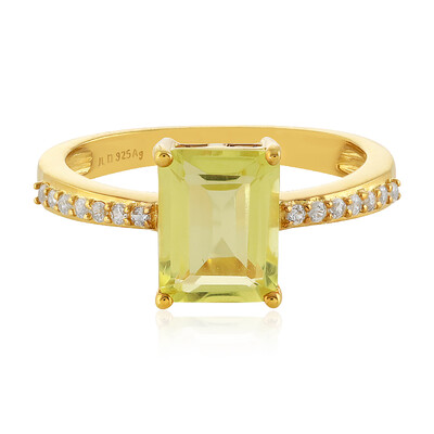 Anillo en plata con Quarzo limón