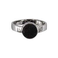 Anillo en plata con Ágata drusa