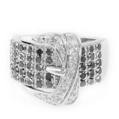Anillo en plata con Diamante negro