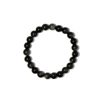 Brazalete con Obsidiana plateada