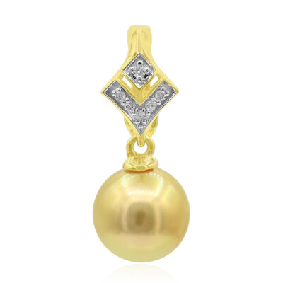 Colgante en oro con Perla dorada del mar del sur (TPC)