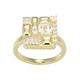 Anillo en plata con Topacio blanco (Adela Silber)