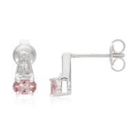Pendientes en plata con Turmalina cuprífera rosa