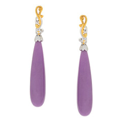 Pendientes en plata con Fosfosiderita (Gems en Vogue)