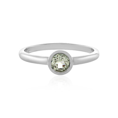 Anillo en plata con Amatista verde