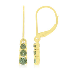 Pendientes en oro con Demantoide de Madagascar (John Ferry)