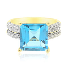 Anillo en oro con Topacio de Marambaia