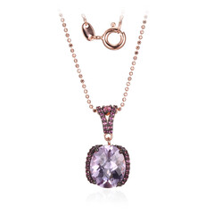 Collar en plata con Amatista Rosa de Francia
