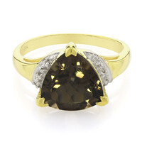 Anillo en plata con Cuarzo ahumado