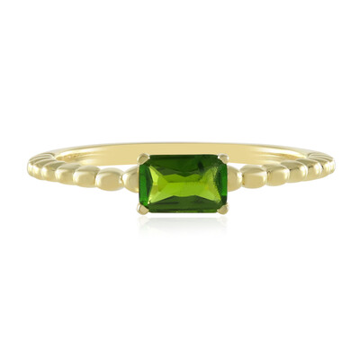 Anillo en plata con Diópsido de Rusia