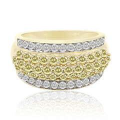 Anillo en oro con Diamante amarillo canario