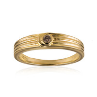 Anillo en oro con Diamante champán SI1