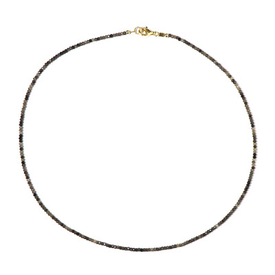 Collar en plata con Zafiro chocolate