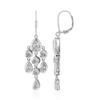Pendientes en plata con Topacio blanco