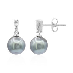 Pendientes en plata con Perla cultivada de Tahití (TPC)