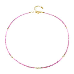 Collar en plata con Zafiro rosa de Madagascar (Riya)
