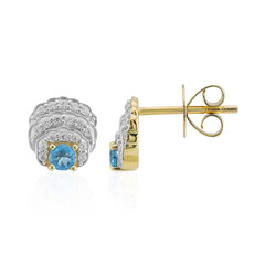 Pendientes en oro con Hauyna