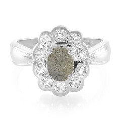 Anillo en plata con Labradorita