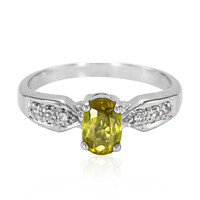 Anillo en plata con Turmalina cuprífera