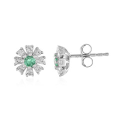 Pendientes en plata con Esmeralda de Colombia
