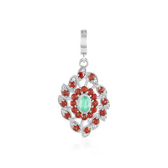 Colgante en plata con Esmeralda de Rusia