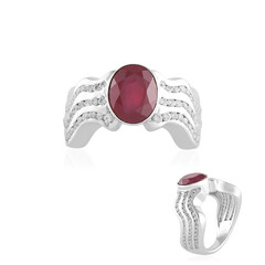 Anillo en plata con Rubí de Madagascar (de Melo)