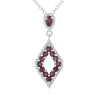 Collar en plata con Rubí