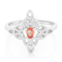 Anillo en plata con Zafiro Padparadscha