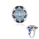 Anillo en plata con Topacio azul suizo (Adela Silber)