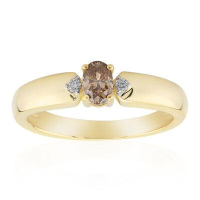 Anillo en oro con Diamante coñac de Argyle I3 (Mark Tremonti)
