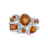 Anillo en plata con Citrino de Madeira