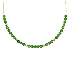 Collar en acero inoxidable con Diópsido de Rusia