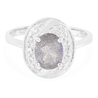 Anillo en plata con Labradorita