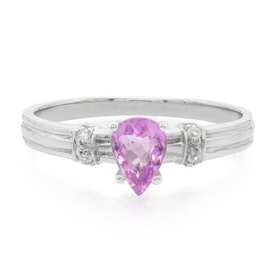 Anillo en plata con Turmalina cuprífera rosa