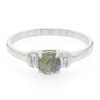 Anillo en plata con Espectrolita