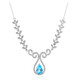 Collar en plata con Topacio azul suizo