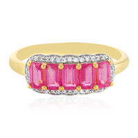 Anillo en plata con Zafiro rosa de Madagascar