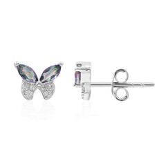 Pendientes en plata con Cuarzo místico