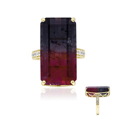 Anillo en oro con Turmalina multicolor (AMAYANI)