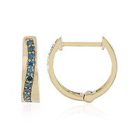 Pendientes en oro con Diamante azul I1