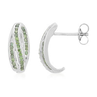 Pendientes en plata con Diamante fantasía