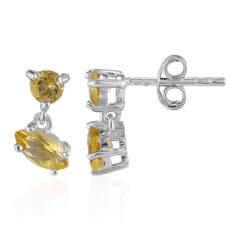 Pendientes en plata con Citrino