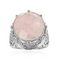 Anillo en plata con Cuarzo rosa