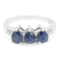 Anillo en plata con Zafiro azul